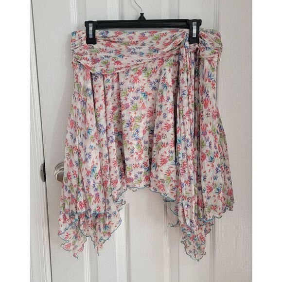 Diane VonF Floral-Print Silk Skirt S - Picture 1 of 7